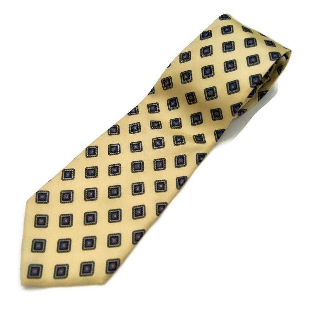 Lanvin Tie Vintage Pure Silk Necktie Made In Italy Designer Dress Silk 1980s